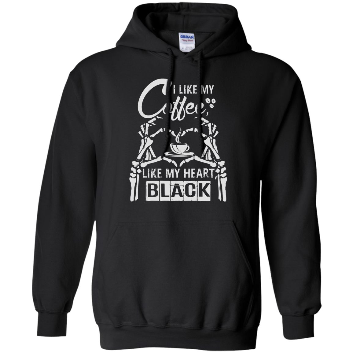 I Like My Coffee Like My Heart Black T-Shirt & Hoodie | Teecentury.com