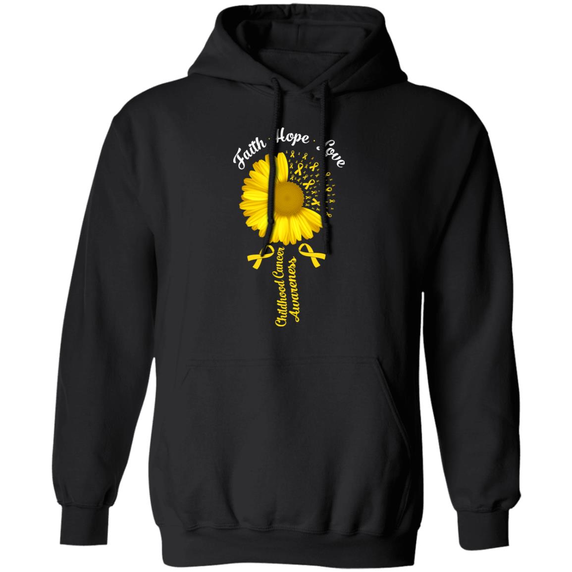 Faith Hope Love Childhood Cancer Awareness T-Shirt & Hoodie | Teecentury.com