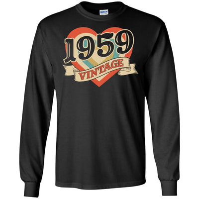Vintage Retro Classic Heart Made In 1959 63th Birthday T-Shirt & Tank Top | Teecentury.com