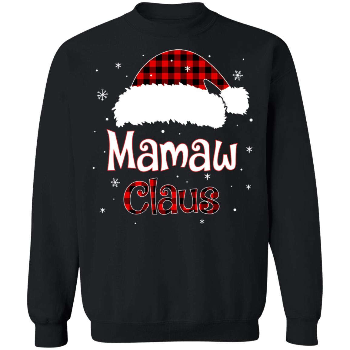 Santa Mamaw Claus Red Plaid Family Pajamas Christmas Gift T-Shirt & Sweatshirt | Teecentury.com