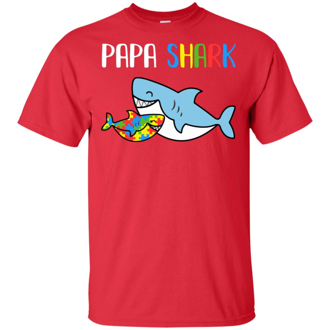 Papa Shark Support Autism Awareness For Grandchild T-Shirt & Hoodie | Teecentury.com