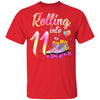 11 Years Old Birthday Girls Roller Skates 80's 11th Birthday Youth Youth Shirt | Teecentury.com