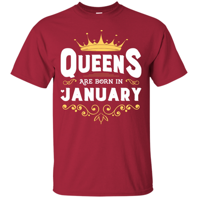 Queens Are Born In January T-Shirt & Hoodie | Teecentury.com