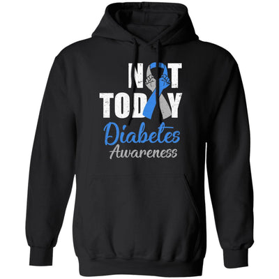 Support Diabetes Awareness Blue Gray Ribbon Not Today T-Shirt & Hoodie | Teecentury.com