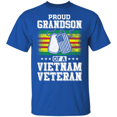 Proud Grandson Of A Veteran Papa Grandpa Grandma T-Shirt & Hoodie | Teecentury.com