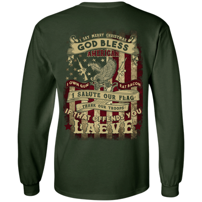 I Say Merry Christmas God Bless America Christmas T-Shirt & Hoodie | Teecentury.com