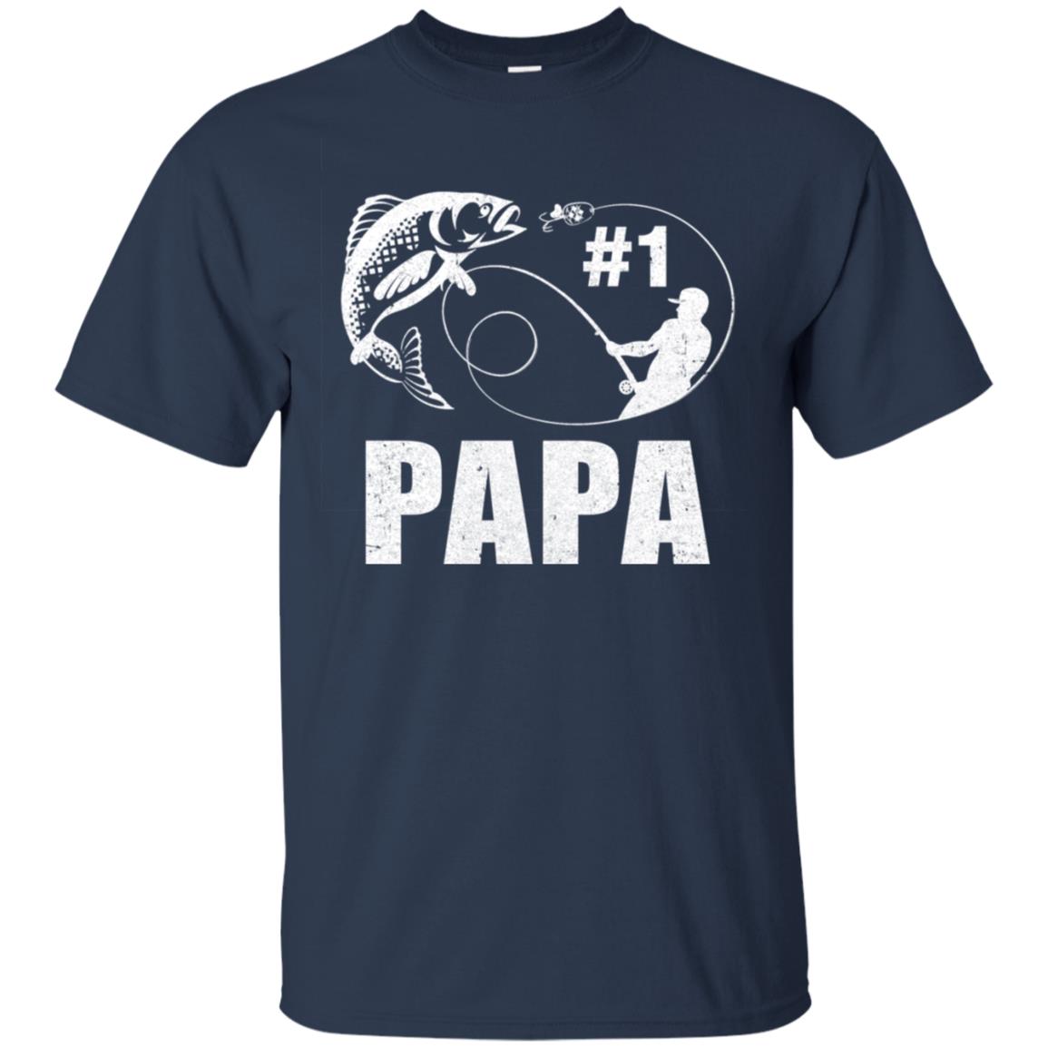 #1 Papa Fishing Fisherman Best Fathers Day Gift T-Shirt & Hoodie | Teecentury.com
