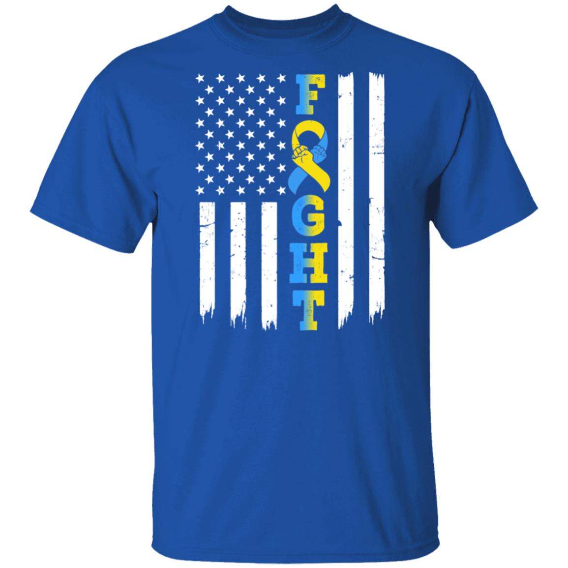 Down Syndrome Awareness American Flag Distressed T-Shirt & Hoodie | Teecentury.com