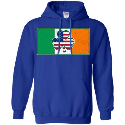 Shamrock Irish Ireland USA American Flag Gift T-Shirt & Hoodie | Teecentury.com