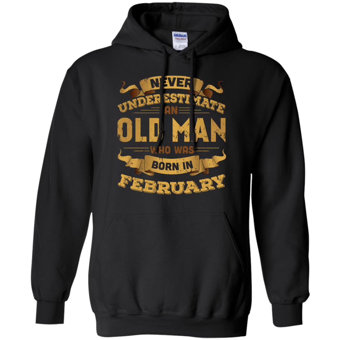 Never Underestimate An Old Man Who Was Born In February T-Shirt & Hoodie | Teecentury.com