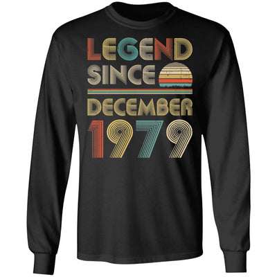 Legend Since December 1979 Vintage 43th Birthday Gifts T-Shirt & Hoodie | Teecentury.com