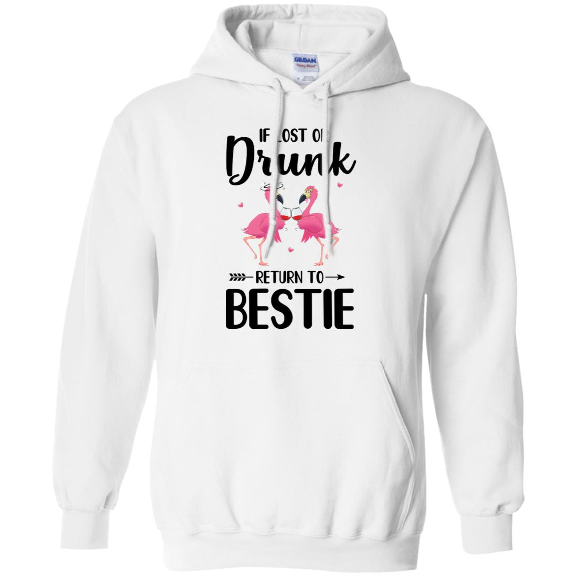 If Lost Or Drunk Please Return To My Bestie Couple Flamingo T-Shirt & Tank Top | Teecentury.com