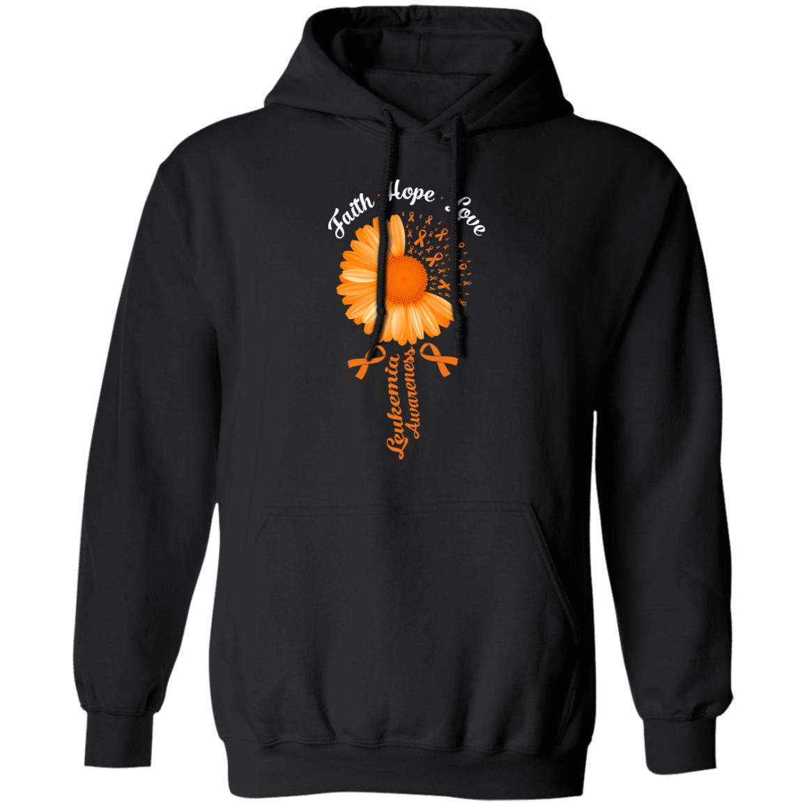 Faith Hope Love Orange Ribbon Leukemia Awareness T-Shirt & Hoodie | Teecentury.com