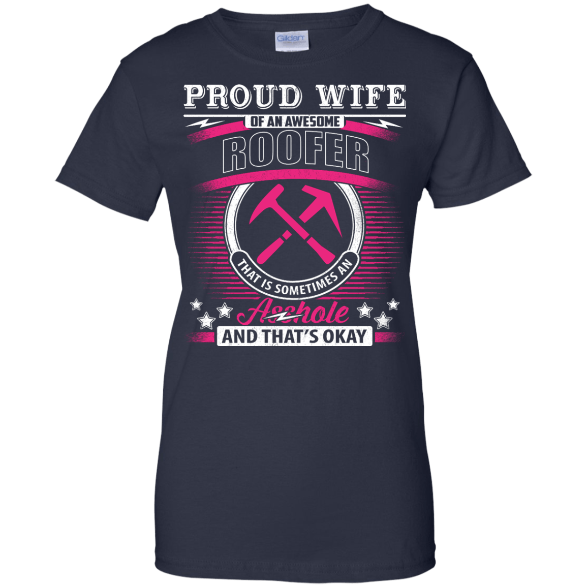Proud Wife Of An Awesome Roofer T-Shirt & Hoodie | Teecentury.com