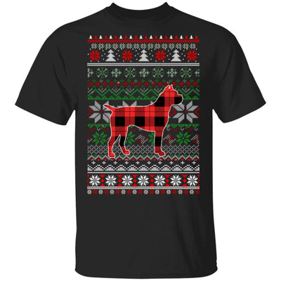 Boxer Red Plaid Ugly Christmas Sweater Funny Gifts T-Shirt & Sweatshirt | Teecentury.com