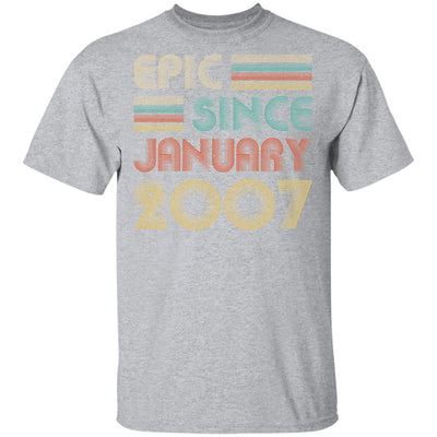 Epic Since January 2007 Vintage 15th Birthday Gifts T-Shirt & Hoodie | Teecentury.com