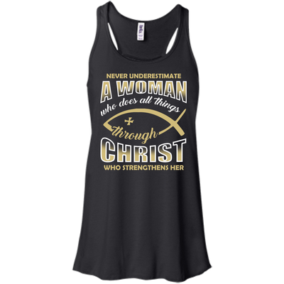 Who Does All Things Through Christ Who Strengthens Her T-Shirt & Hoodie | Teecentury.com