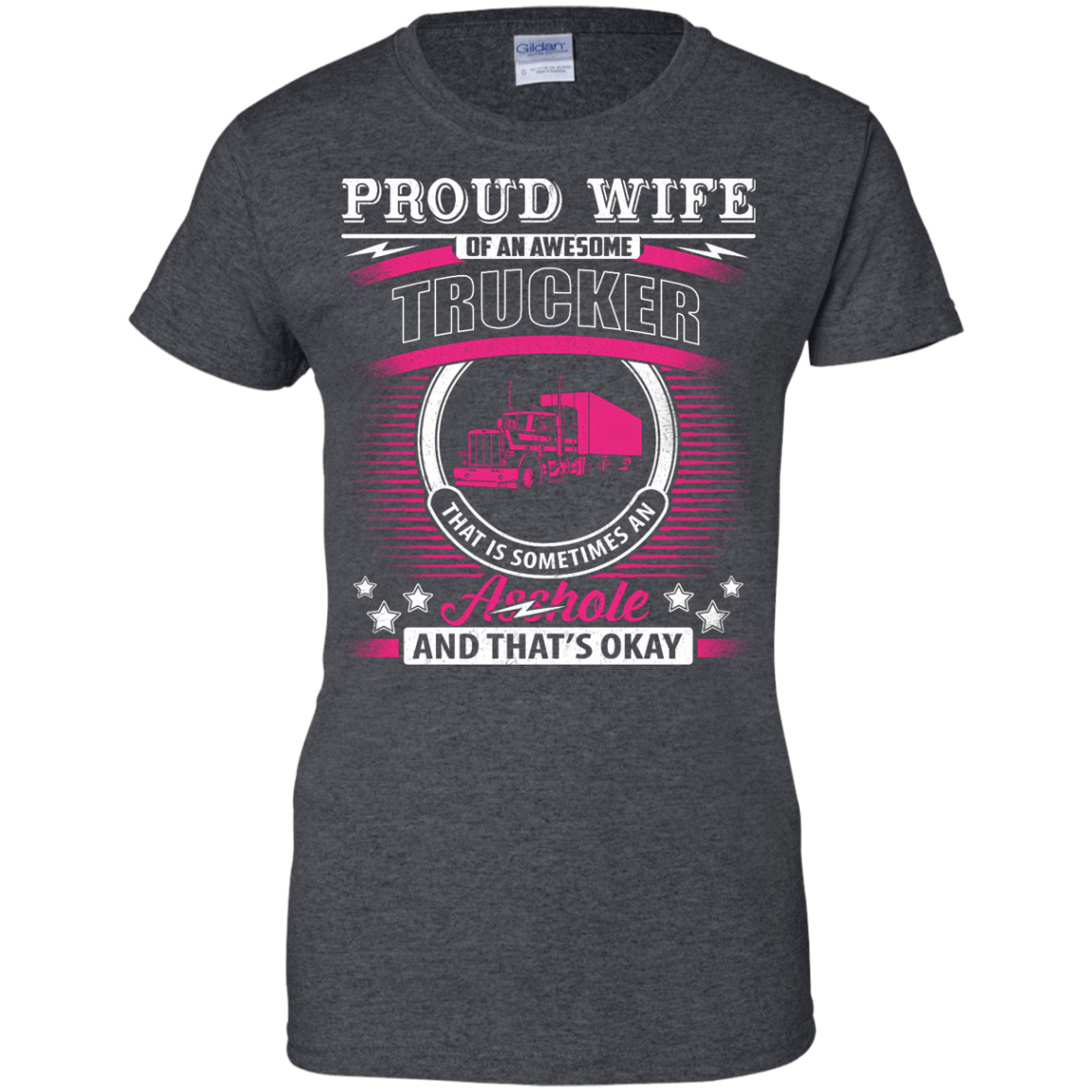 Proud Wife Of An Awesome Trucker T-Shirt & Hoodie | Teecentury.com