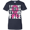 I Fought An I Won 1 Year Free Fight Support Breast Cancer T-Shirt & Hoodie | Teecentury.com