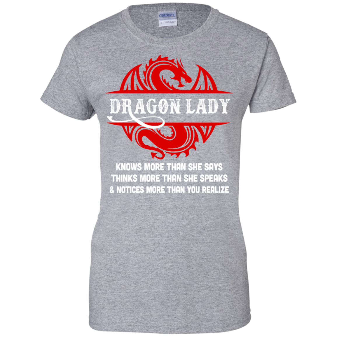 Dragon Lady Knows More Than She Says Thinks Speaks Notices T-Shirt & Hoodie | Teecentury.com