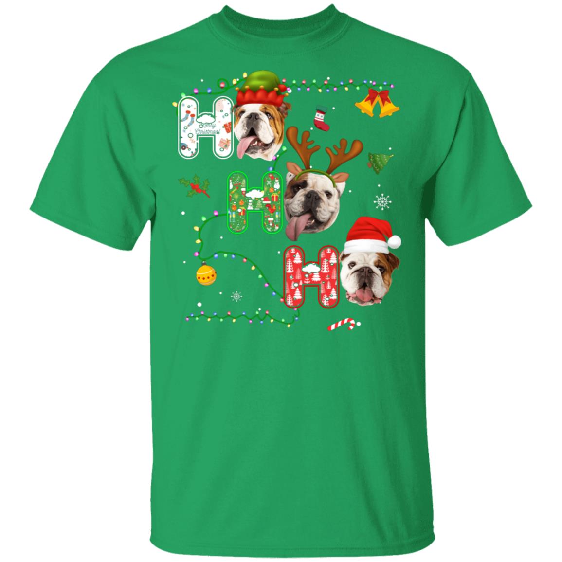 Christmas Ho Ho Ho Bulldog Lover Funny Xmas Gift T-Shirt & Sweatshirt | Teecentury.com