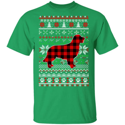 Golden Retriever Red Plaid Ugly Christmas Sweater Gifts T-Shirt & Sweatshirt | Teecentury.com