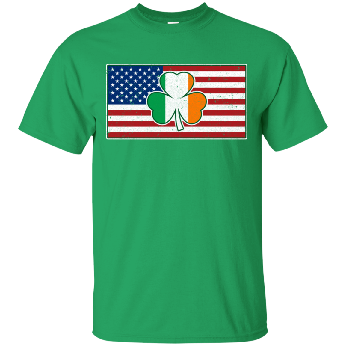 Shamrock Irish Ireland American USA Flag Gift T-Shirt & Hoodie | Teecentury.com