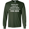 BACK OFF I HAVE A CRAZY WIFE T-Shirt & Hoodie | Teecentury.com