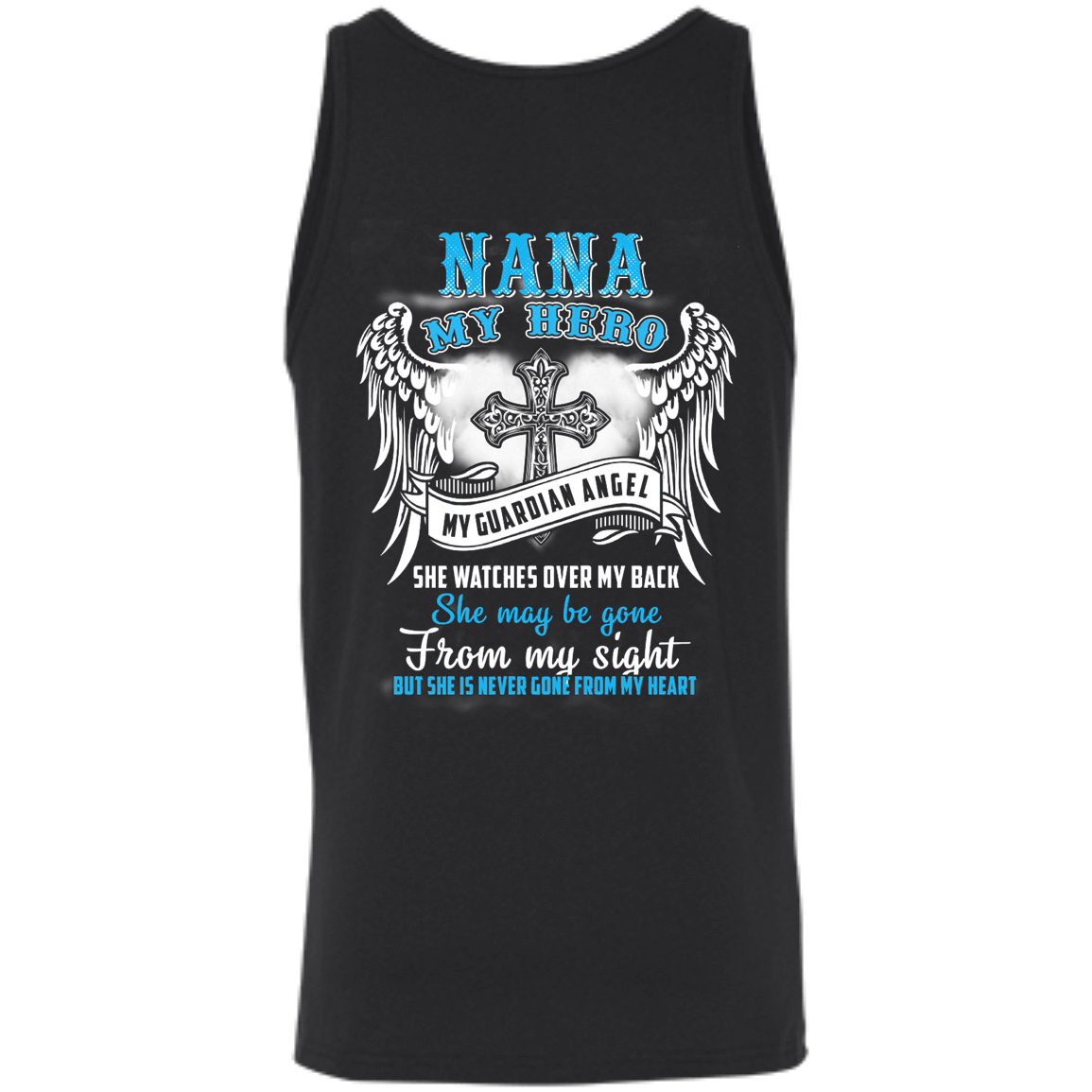 My Nana My Hero My Guardian Angel She Watches Over My Back T-Shirt & Hoodie | Teecentury.com