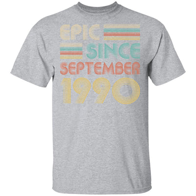 Epic Since September 1990 Vintage 32th Birthday Gifts T-Shirt & Hoodie | Teecentury.com