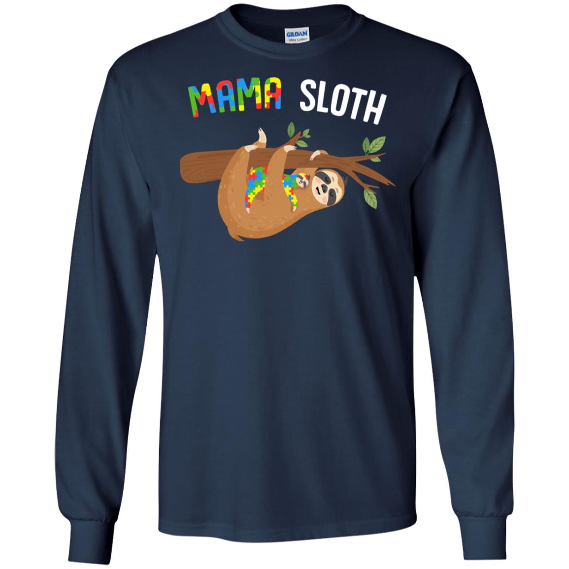 Mama Sloth Autism Awareness Mom Gift T-Shirt & Hoodie | Teecentury.com