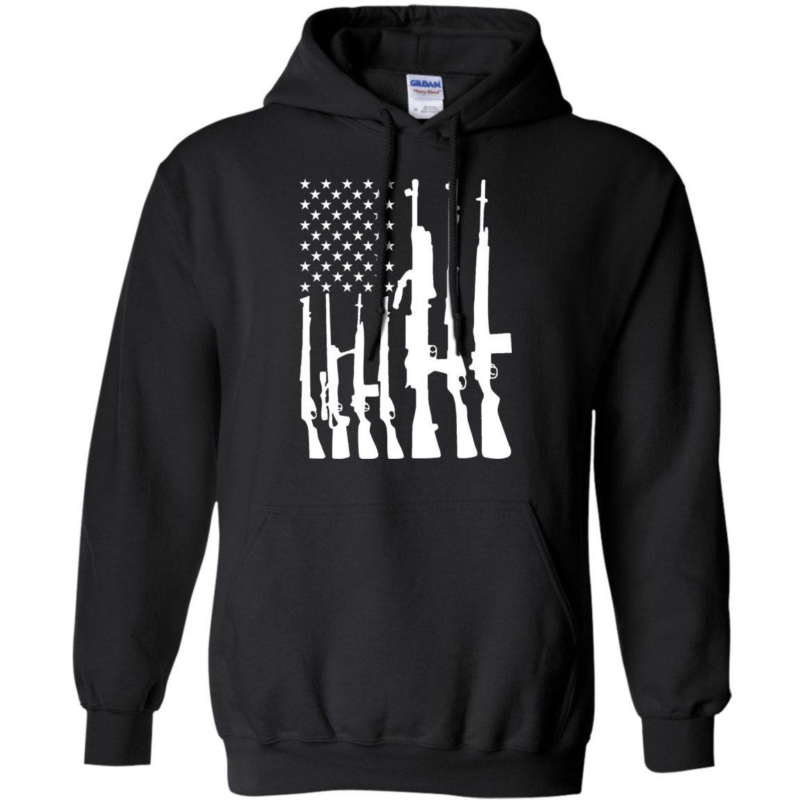Rifle American Flag Machine Gun Rights T-Shirt & Hoodie | Teecentury.com