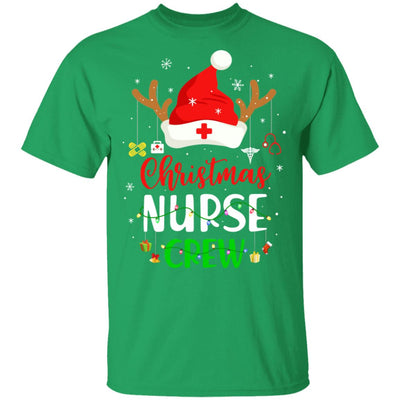 Christmas Nurse Crew Santa Hat Reindeer Merry Christmas Gift T-Shirt & Sweatshirt | Teecentury.com