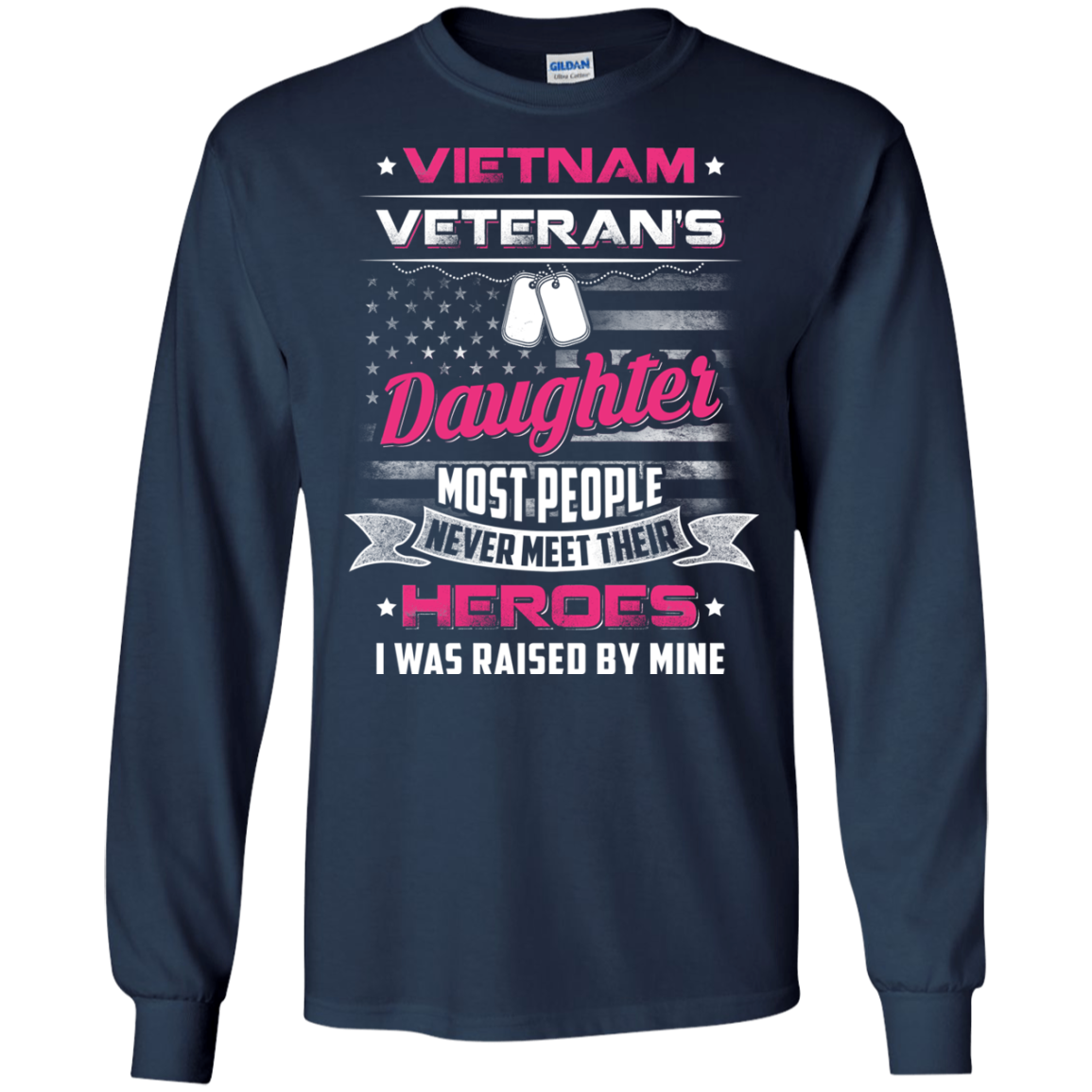 Vietnam Veteran's Daughter I Was Raised By Mine T-Shirt & Hoodie | Teecentury.com