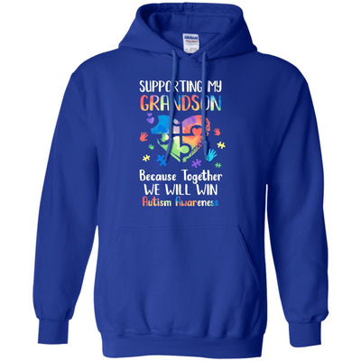 Supporting My Grandson Puzzle Autism Awareness Month T-Shirt & Hoodie | Teecentury.com
