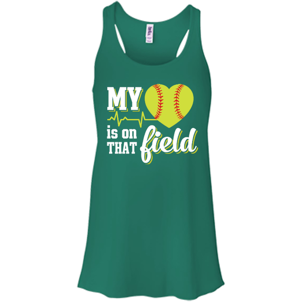 My Heart Is On That Field Softball T-Shirt & Hoodie | Teecentury.com