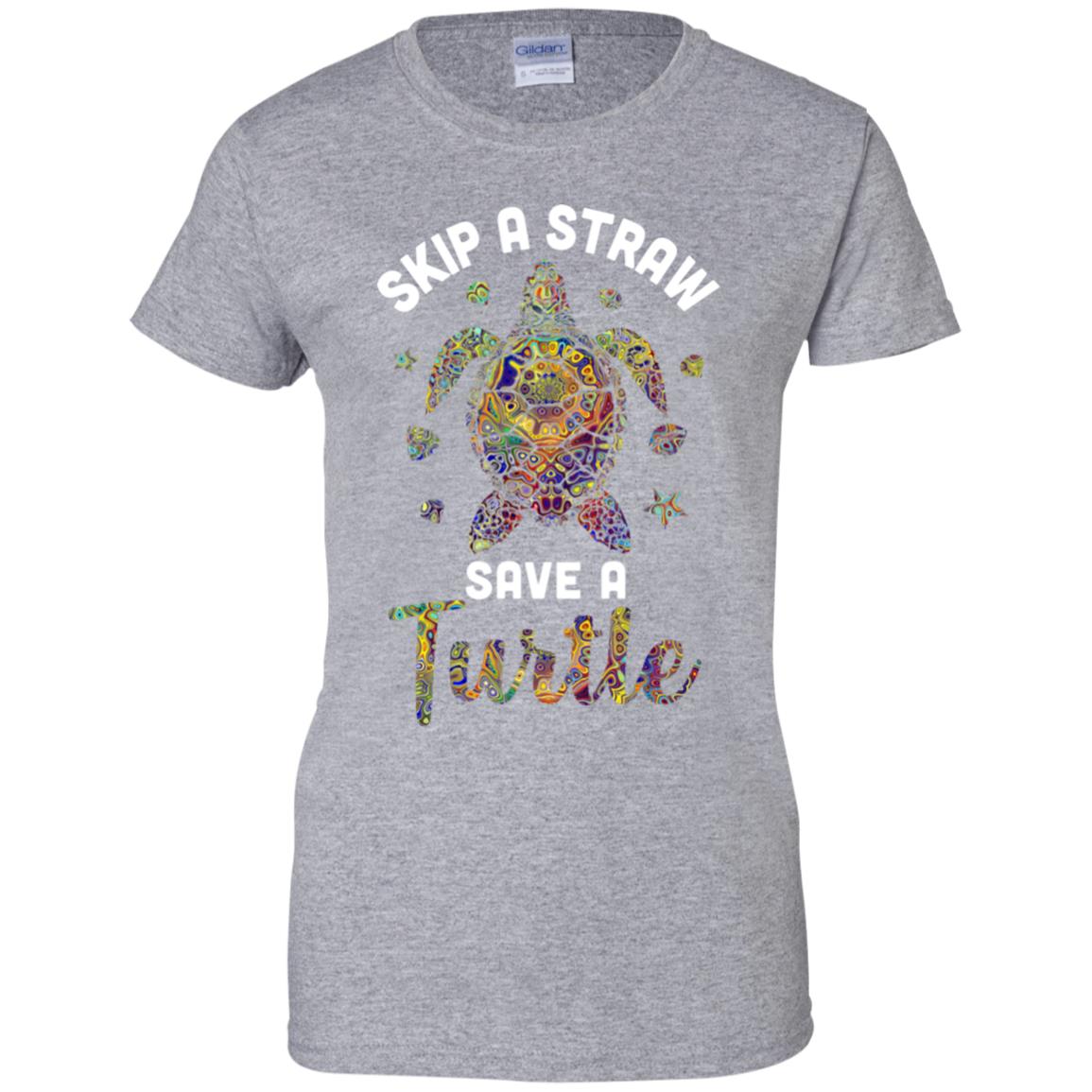 Hippie Skip A Straw Save A Turtle T-Shirt & Tank Top | Teecentury.com