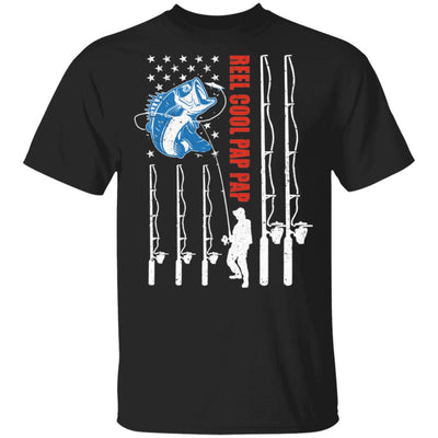 Reel Cool Pap Pap American Flag Fish Fishing Fathers Day T-Shirt & Hoodie | Teecentury.com