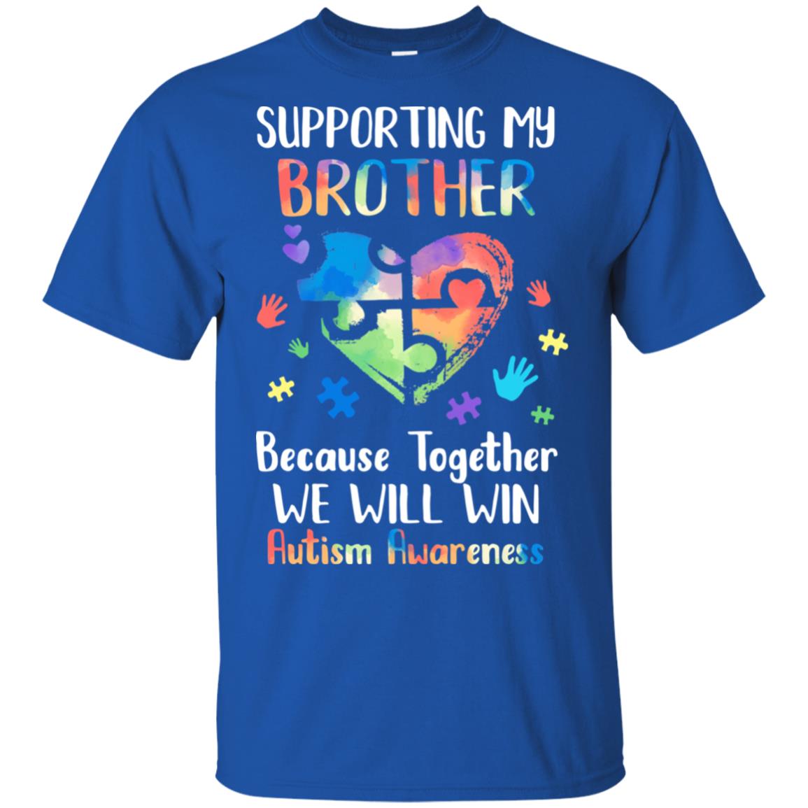 Supporting My Brother Puzzle Autism Awareness Month T-Shirt & Hoodie | Teecentury.com