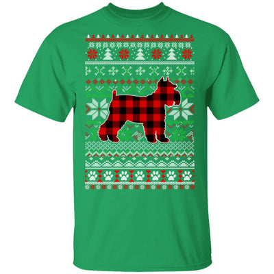 Schnauzer Red Plaid Ugly Christmas Sweater Gifts T-Shirt & Sweatshirt | Teecentury.com