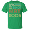 Epic Since May 2008 Vintage 14th Birthday Gifts Youth Youth Shirt | Teecentury.com