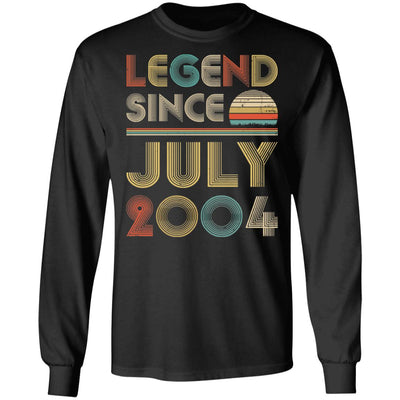 Legend Since July 2004 Vintage 18th Birthday Gifts T-Shirt & Hoodie | Teecentury.com