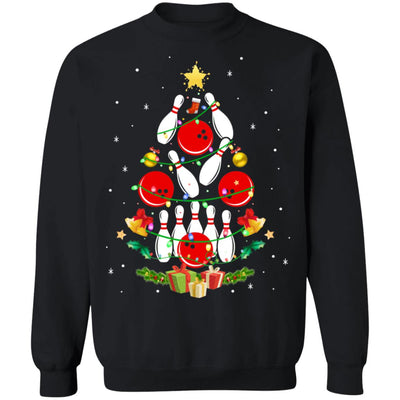 Funny Bowling Christmas Tree Light Xmas Gift T-Shirt & Sweatshirt | Teecentury.com