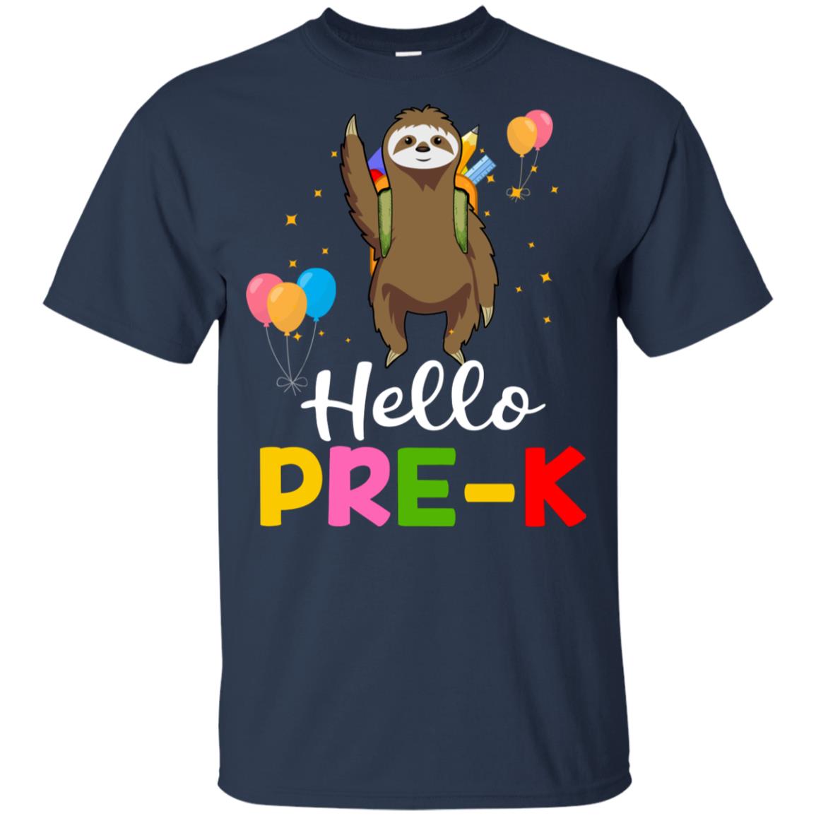 Funny Hello Pre-K Gift Back To School Sloth Gift Youth Youth Shirt | Teecentury.com