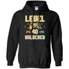 Level 40 Unlocked Video Gamer 40th Birthday Gift T-Shirt & Hoodie | Teecentury.com