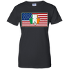 Shamrock Irish Ireland American USA Flag Gift T-Shirt & Hoodie | Teecentury.com