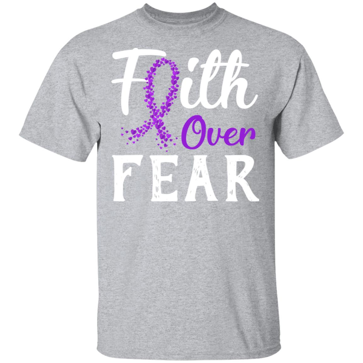 Alzheimer's Lupus Awareness Purple Faith Over Fear T-Shirt & Hoodie | Teecentury.com