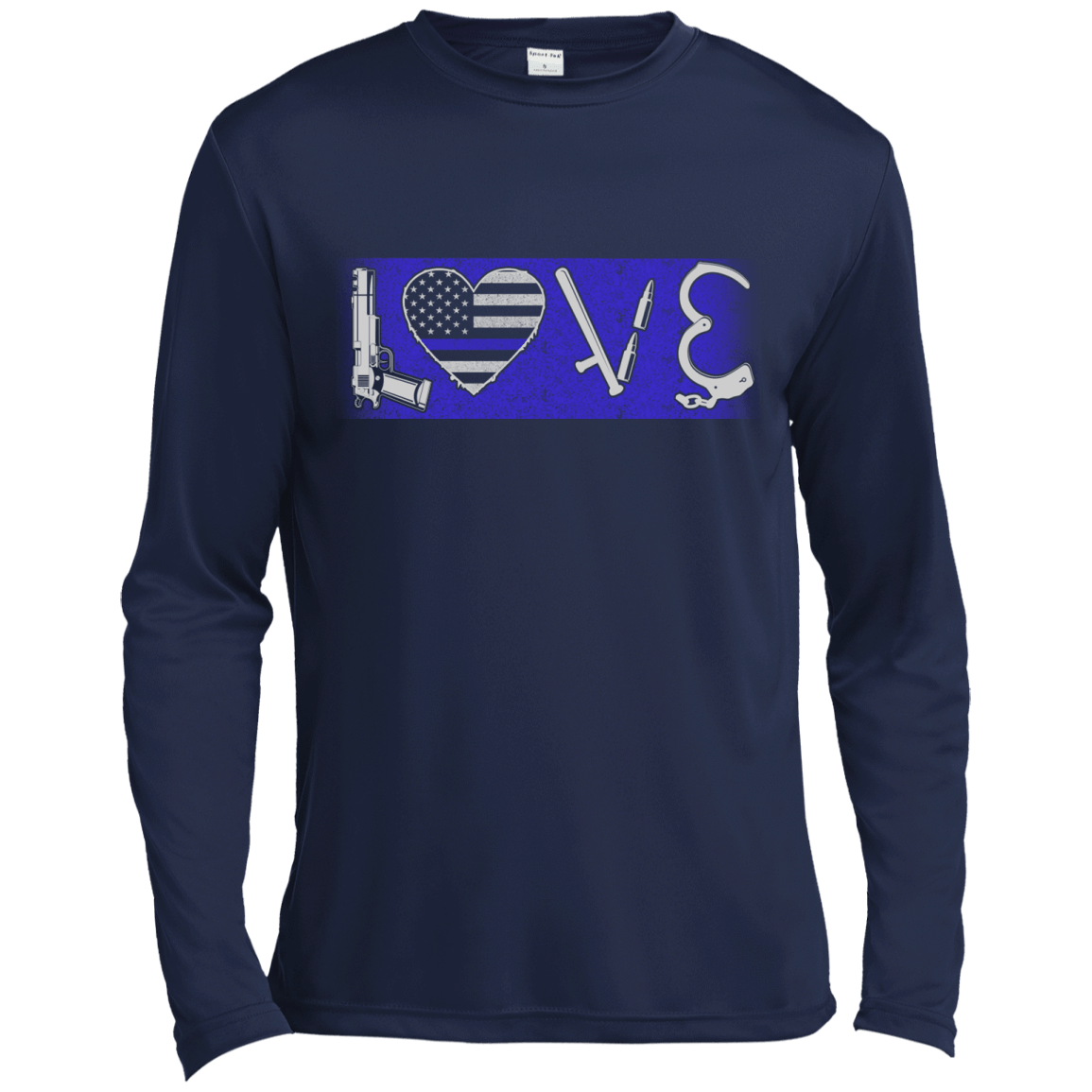 LOVE Thin Blue Line Police Officer T-Shirt & Hoodie | Teecentury.com