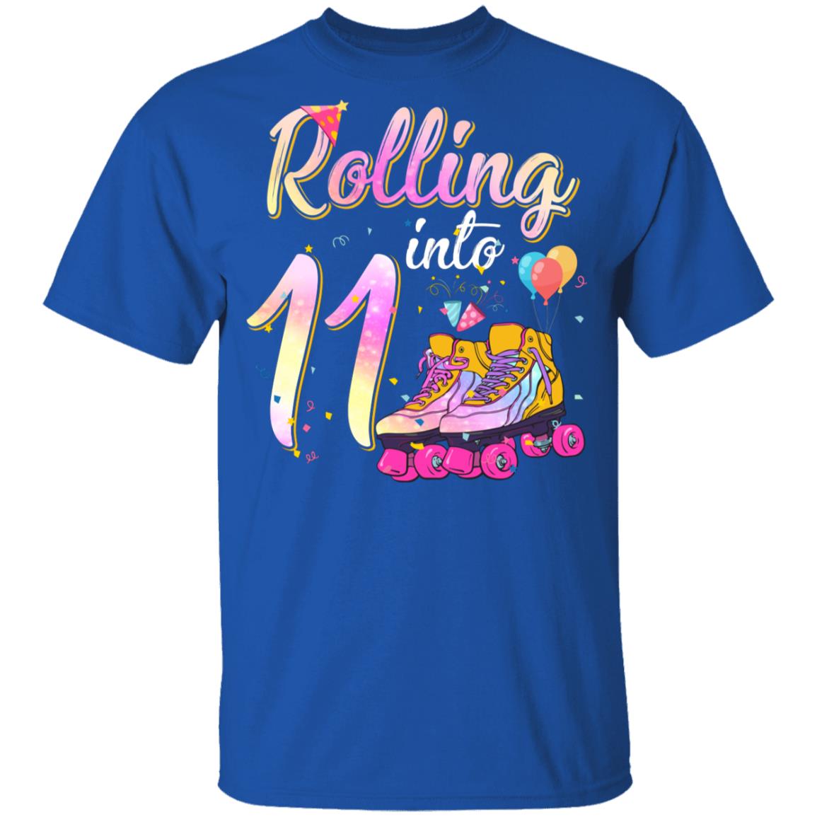11 Years Old Birthday Girls Roller Skates 80's 11th Birthday Youth Youth Shirt | Teecentury.com