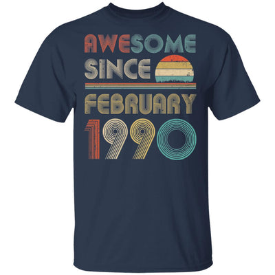 Awesome Since February 1990 Vintage 32th Birthday Gifts T-Shirt & Hoodie | Teecentury.com